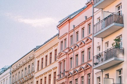 Lage von Immobilien - Haus an Haus in einem Wohnkiez